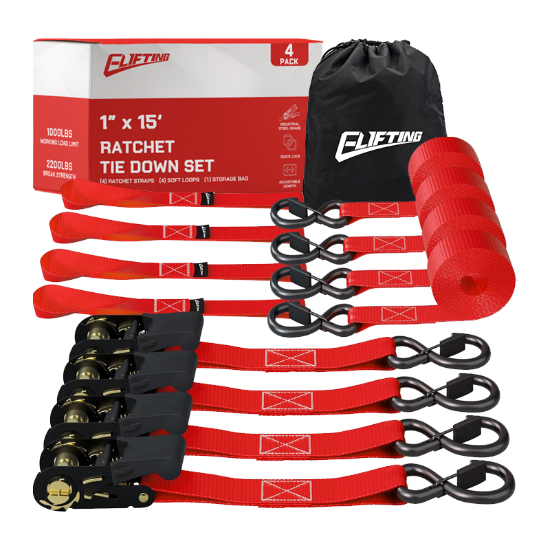 1 ″ x 15 "ratel tie-down kit （4-pack）